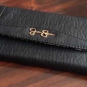 NWT Jessica Simpson Black Wallet with Animal Print inside